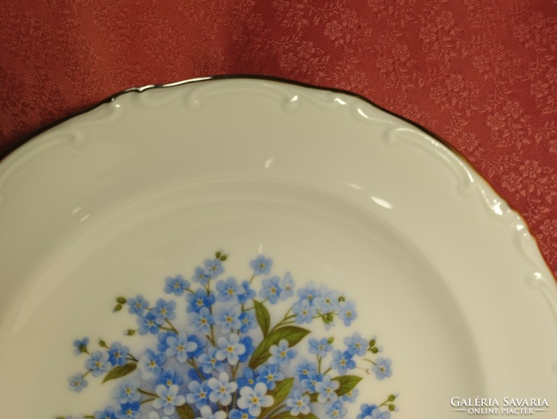 6 Pcs. Porcelain cake plate, blue daisy