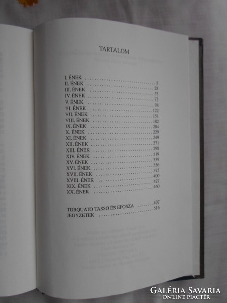 Torquato Tasso: A megszabadított Jeruzsálem (Orpheusz könyvek, 1995)