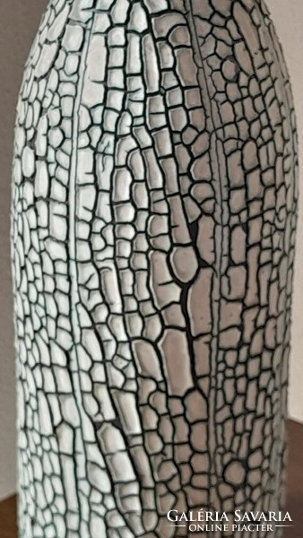 Retro cracked glaze 30 cm high vase with a special surface and flawless feel.