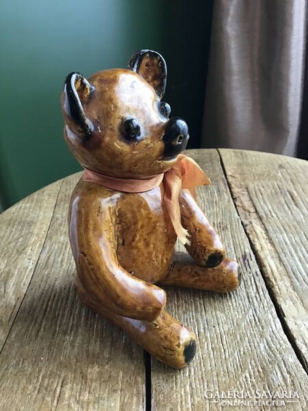 Old ceramic teddy bear statue