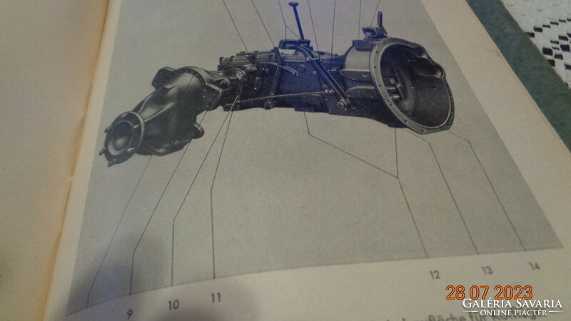 Hurth féle traktor  hajtómű gépkönyv alkatrész  jegyzék a 60 as  évekből