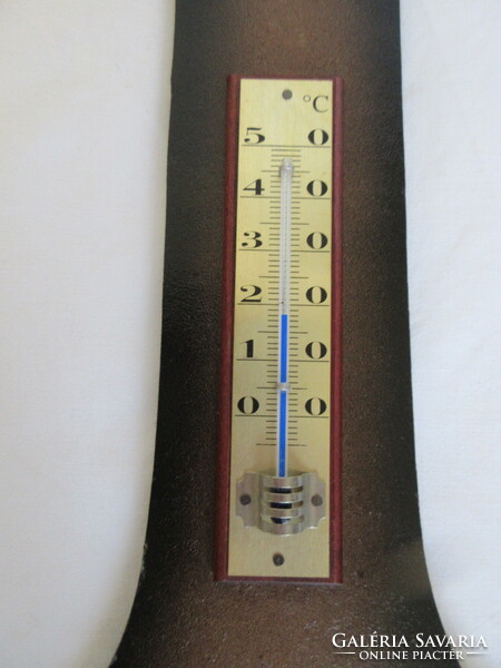 Retro, old wall-mounted leather thermometer. Negotiable!