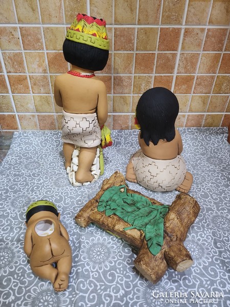 Ceramic Peruvian lucuma designs family 33 cm!