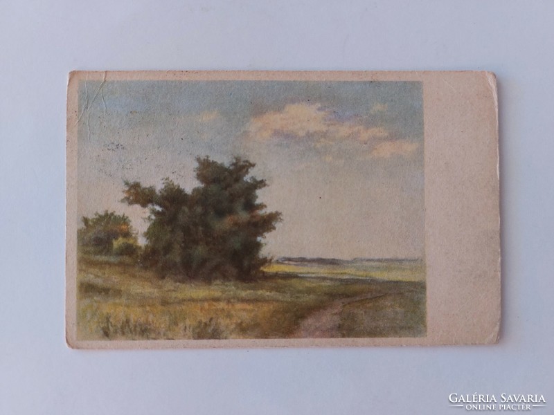 Old postcard art postcard pastel landscape