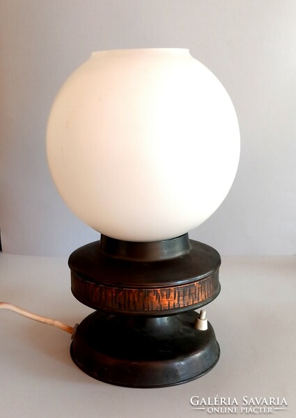 Bronze table lamp vintage industrial artist negotiable