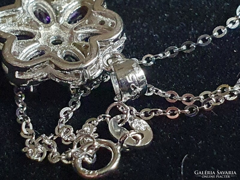 Wonderful amethyst pendant, encased in 925 silver