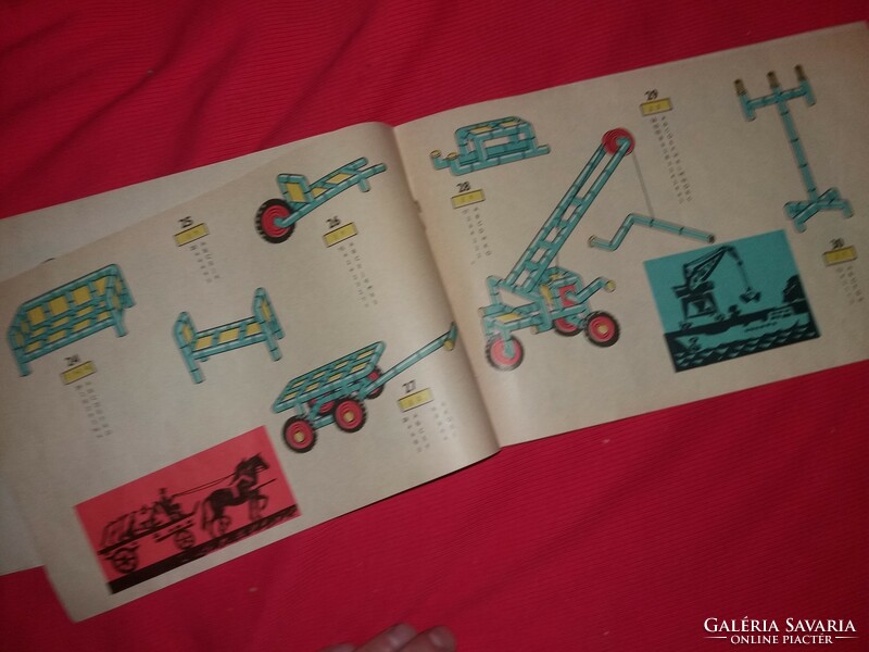 Collectors of almost antique java construction cabinet construction toy instruction and parts booklet according to the pictures 1.