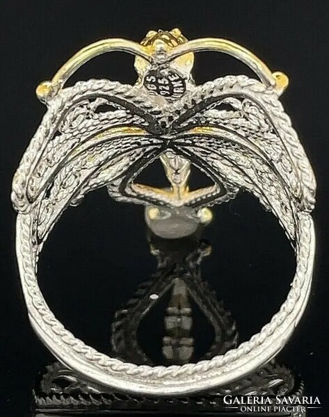 Szitakötōs sterling ezüst gyűrű, 925  - új 56 mèret