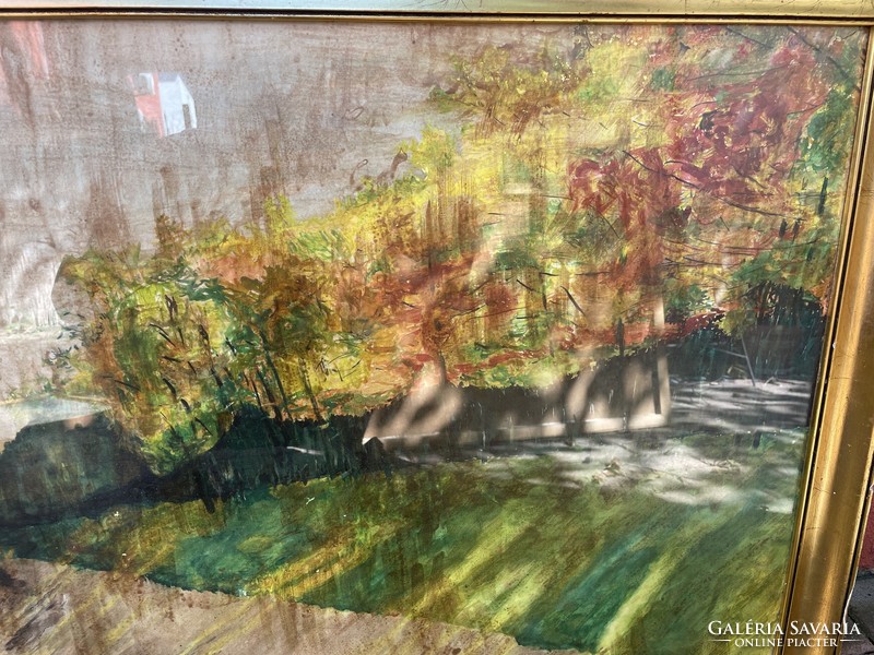 Kass János festmény tájkép erdőbelső