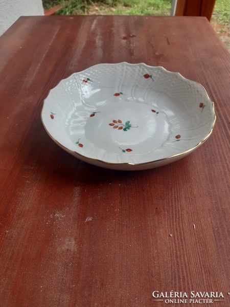 Herend bowl with rosehip pattern