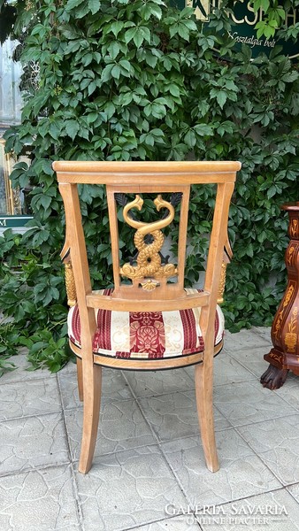 Galimberti lino carved gilt neoclassical luxury armchair