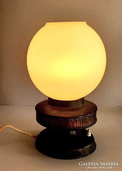 Bronz asztali lámpa vintage iparművész ALKUDHATÓ