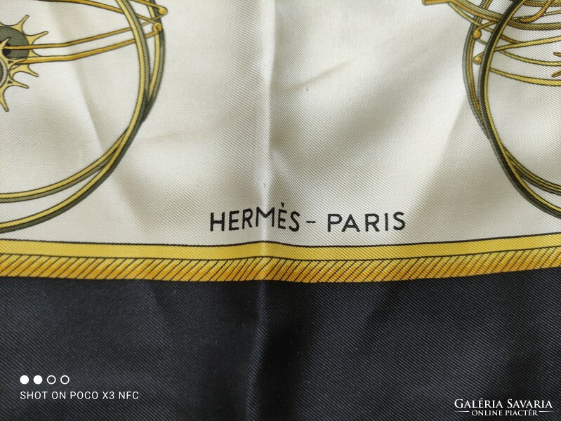 Hermes Paris selyem kendő " La Perriere " 88 cm x 88 cm
