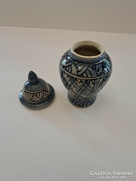 Small porcelain vase with lid