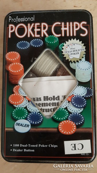 Texas holdem poker 100 chips and dealer chips in their new box