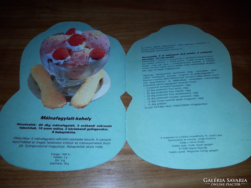 Ice cream cups kristina jordán (ed.) Vianco studio, 1987 booklet