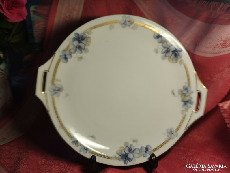 Beautiful porcelain serving bowl with handles, centerpiece