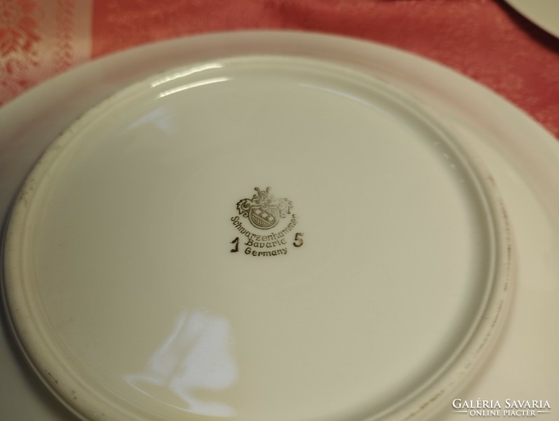 3 db. szép régi, német porcelán gyümölcsös tál, tányér