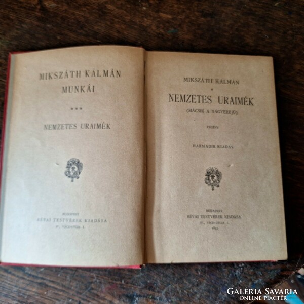 1897. The works of the Révai brothers bp-Mikszáth Kálmán--national masters-gottermayer k.