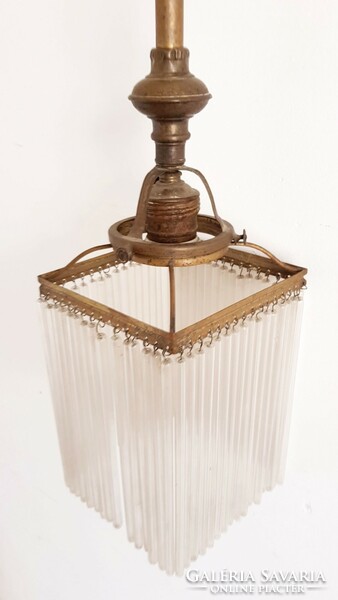 Old ceiling lamp with glass rod