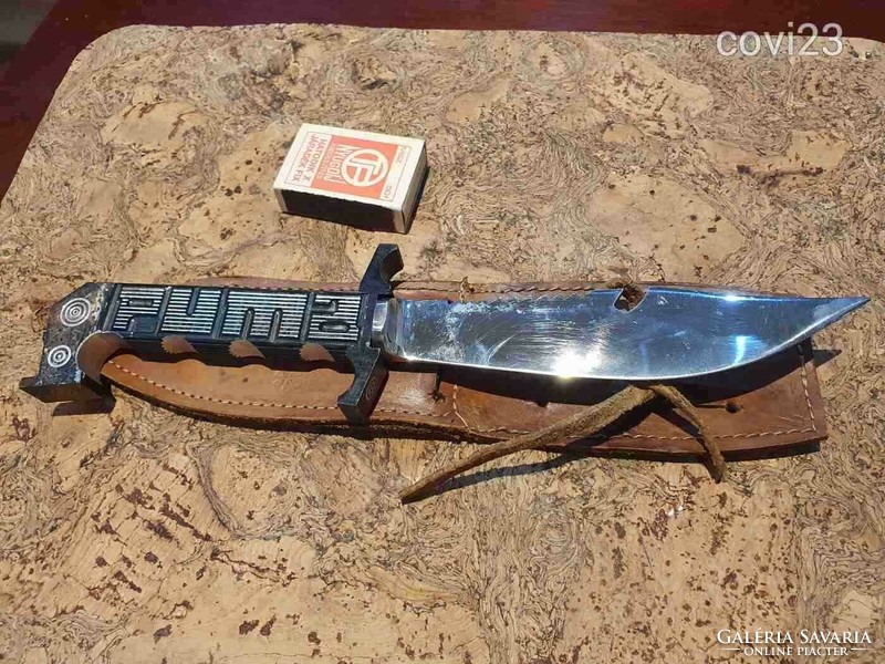 Retro puma tőr kés újszerű tokjában