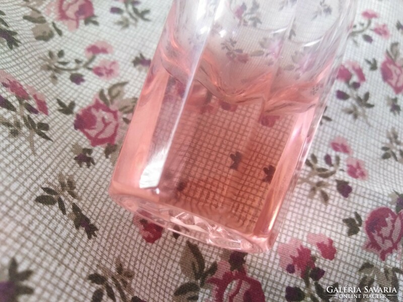 Rövid italos pohárka - antik rózsaszínben / 1 db.
