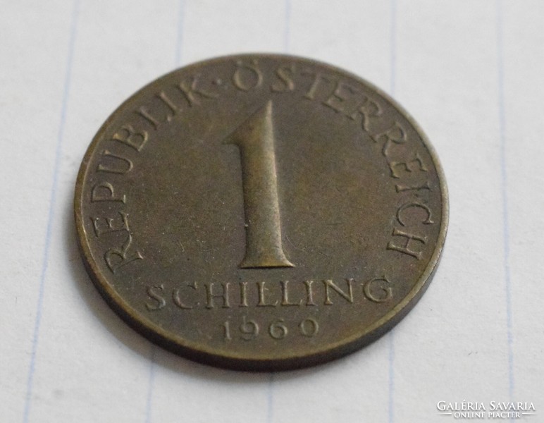 Austria 1 schilling, 1960, money, coin