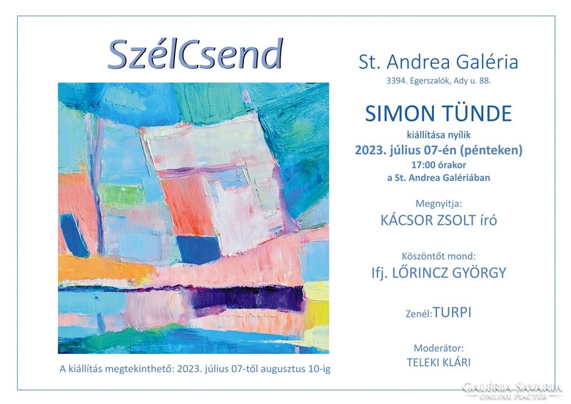 Szélcsend I., 120x120cm,  Simon Tünde olajfestmény