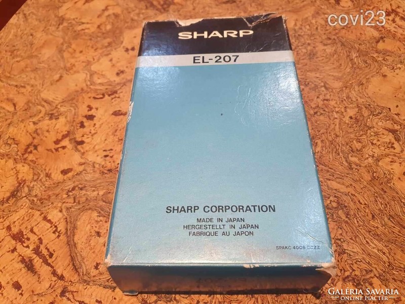 Retro sharp számológép EL-207 dobozában irószer szocreál kádár