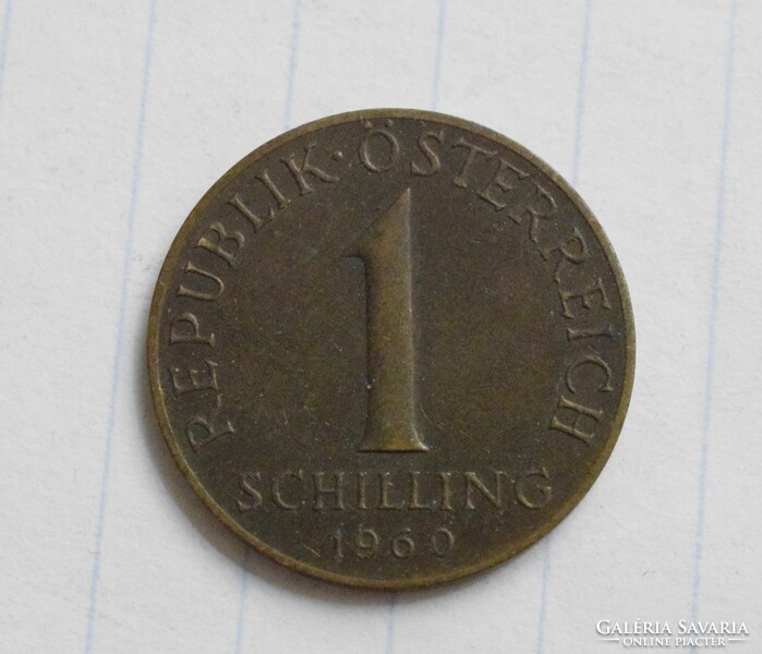 Austria 1 schilling, 1960, money, coin