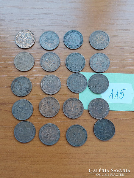 German nsk 1 pfennig mixed coins 20 pieces 115