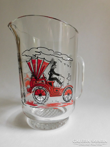 Vintage vintage car glass water jug