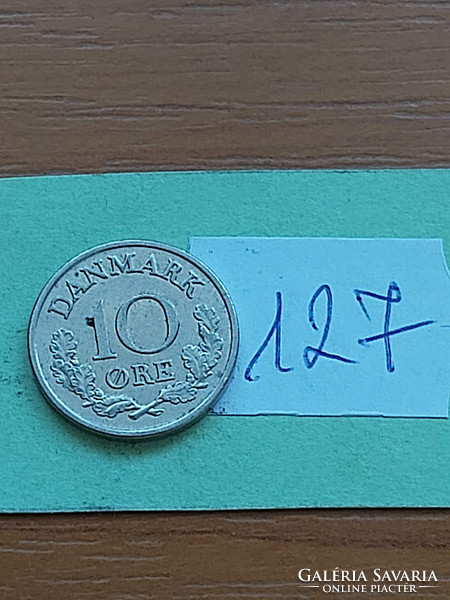 Denmark 10 öre 1972 copper-nickel, ix. King Frederick 127