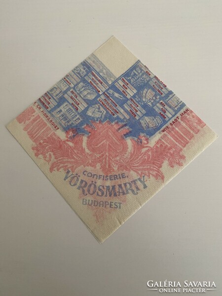 Confiseire vörösmarty budapest architecture restaurant advertisement advertising object antique napkin