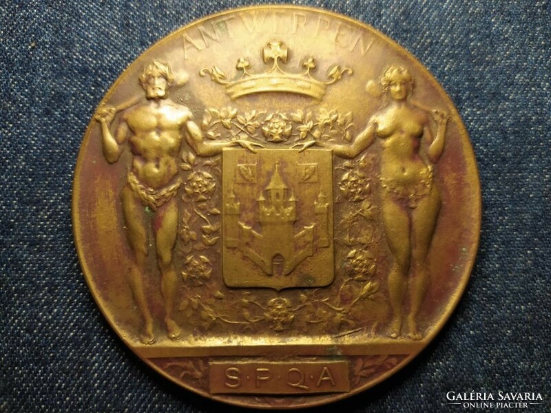 48. Ellenálló-fesztivál Antwerpen 1937 bronz érem (id79036)