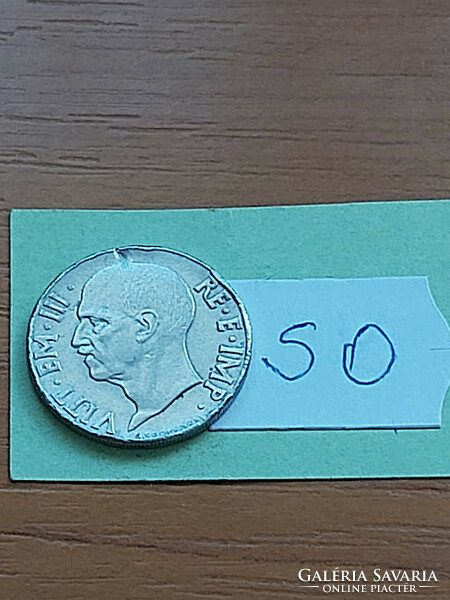 OLASZ 20 CENTESIMI 1941 XIX R (RÓMA) III. Victor Emanuel király, Recés, acél  SO