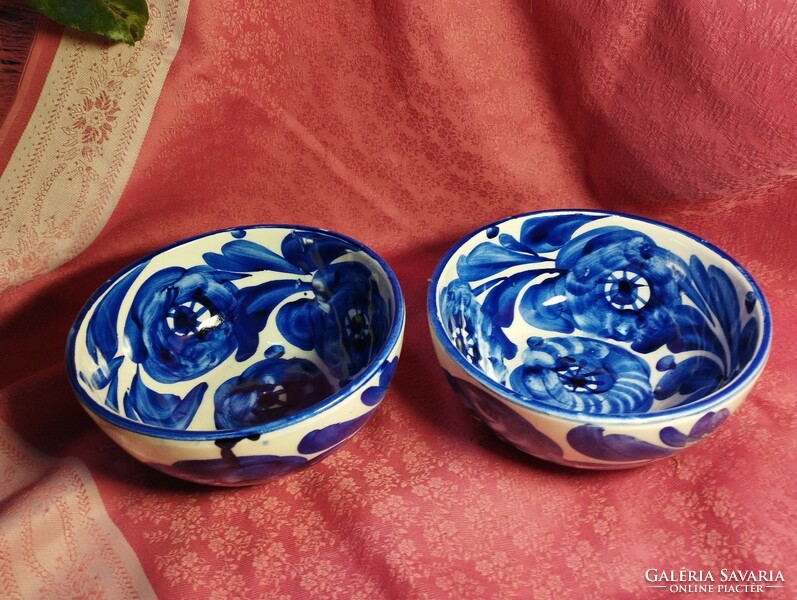 Hand-painted deep bowl, 2 pieces