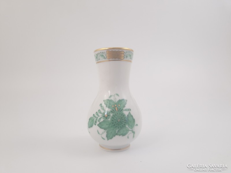 Herendi zöld Apponyi mintás ibolya váza