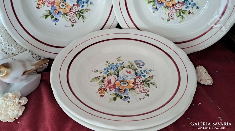 Faenza forte cmb Italian vintige faience plates