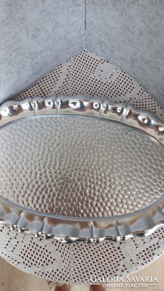 Retro aluminum metal tray, 38 x 23 cm, in good condition