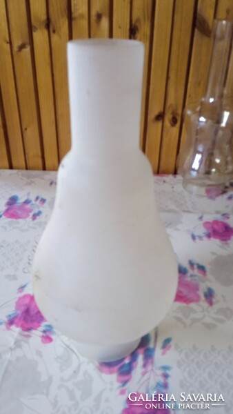 Antique lamp cylinder bura milk glass out