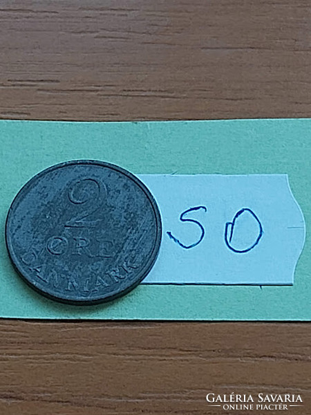 Denmark 2 coins 1969 zinc so