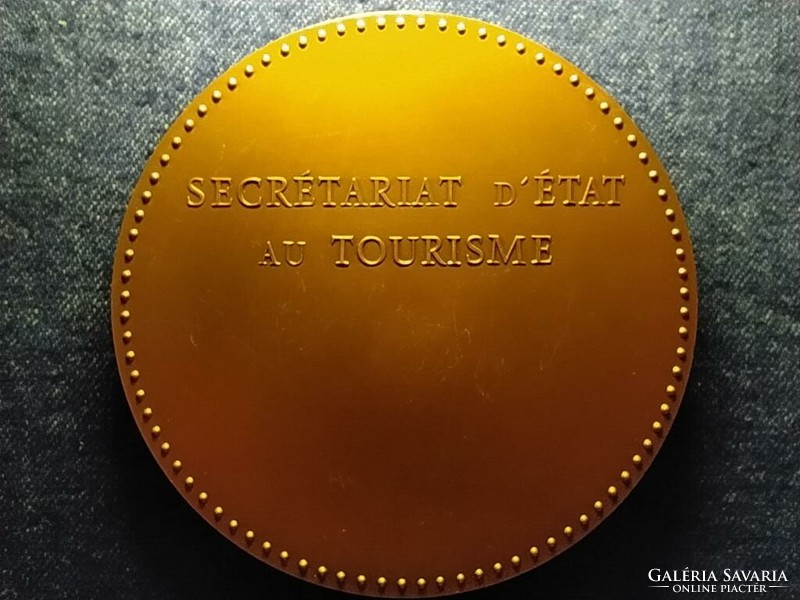 Turizmusért felelős államtitkár francia bronz emlékérem (id79021)
