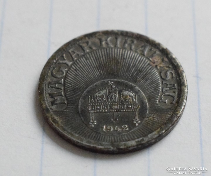 Magyarország 10 fillér , 1942 , Magyar Királyság , pénz , érme