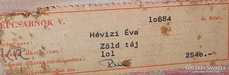 Hévízi Éva (1946-) : Zöld táj