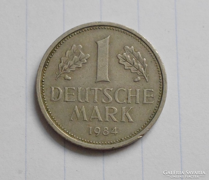 Németország 1 márka , 1984 D , pénz , érme