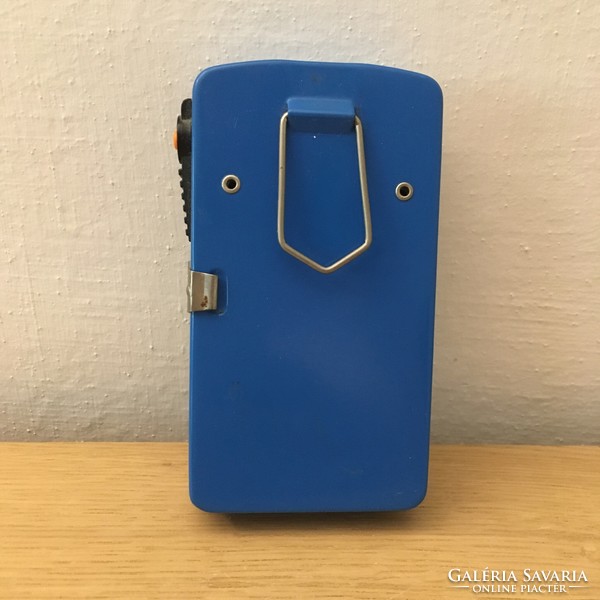 Retro blue flashlight