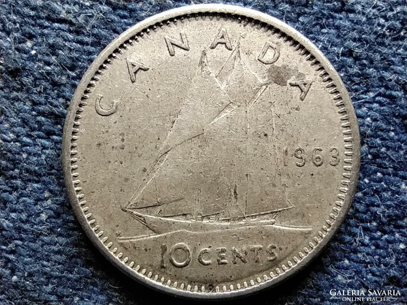 Kanada II. Erzsébet .800 ezüst 10 Cent 1963 (id50870)