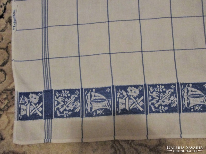 Kitchen cloth made of strong material with hunter, windmill and boat pattern, kitchen towel