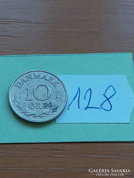 Denmark 10 öre 1969 copper-nickel, ix. King Frederick 128